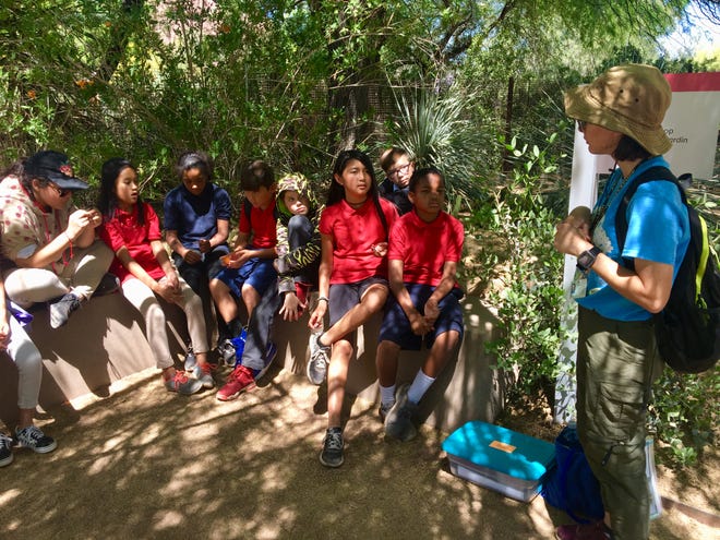 Summer Bell Brown's fifth-grade classmates on a field trip to Desert Botanical Garden on April 22, 2019.