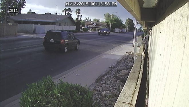Police are on the hunt for the black Jeep Patriot with roof rack that hit a bicyclist