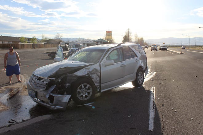 A Fallon man was killed after his vehicle was struck by this Cadillac while driving in Fernley.
