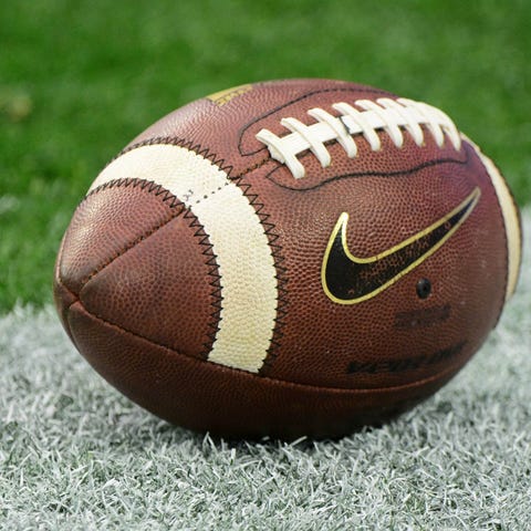 A football prior to a college football game.