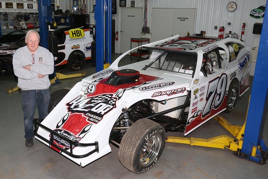 IMCA modified racer Jerry Muenster isn't taking foot off gas at 78