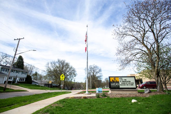Robert Lucas Elementary is pictured, Tuesday, April 23, 2019, at 830 Southlawn Drive in Iowa City, Iowa.
