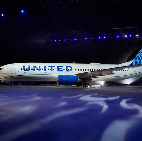 United Airlines unveiled its new livery on a...