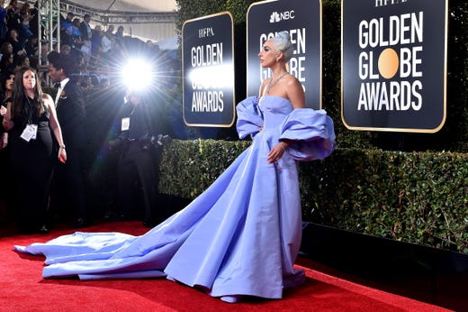THE BEVERLY HILTON HOTEL, CA - JANUARY 06: Lady Gaga attends the 76th Annual Golden Globe Awards at The Beverly Hilton Hotel on January 6, 2019 in Beverly Hills, California. (Photo by Axelle/Bauer-Griffin/FilmMagic) ORG XMIT: 775268382 ORIG FILE ID: 1078396470