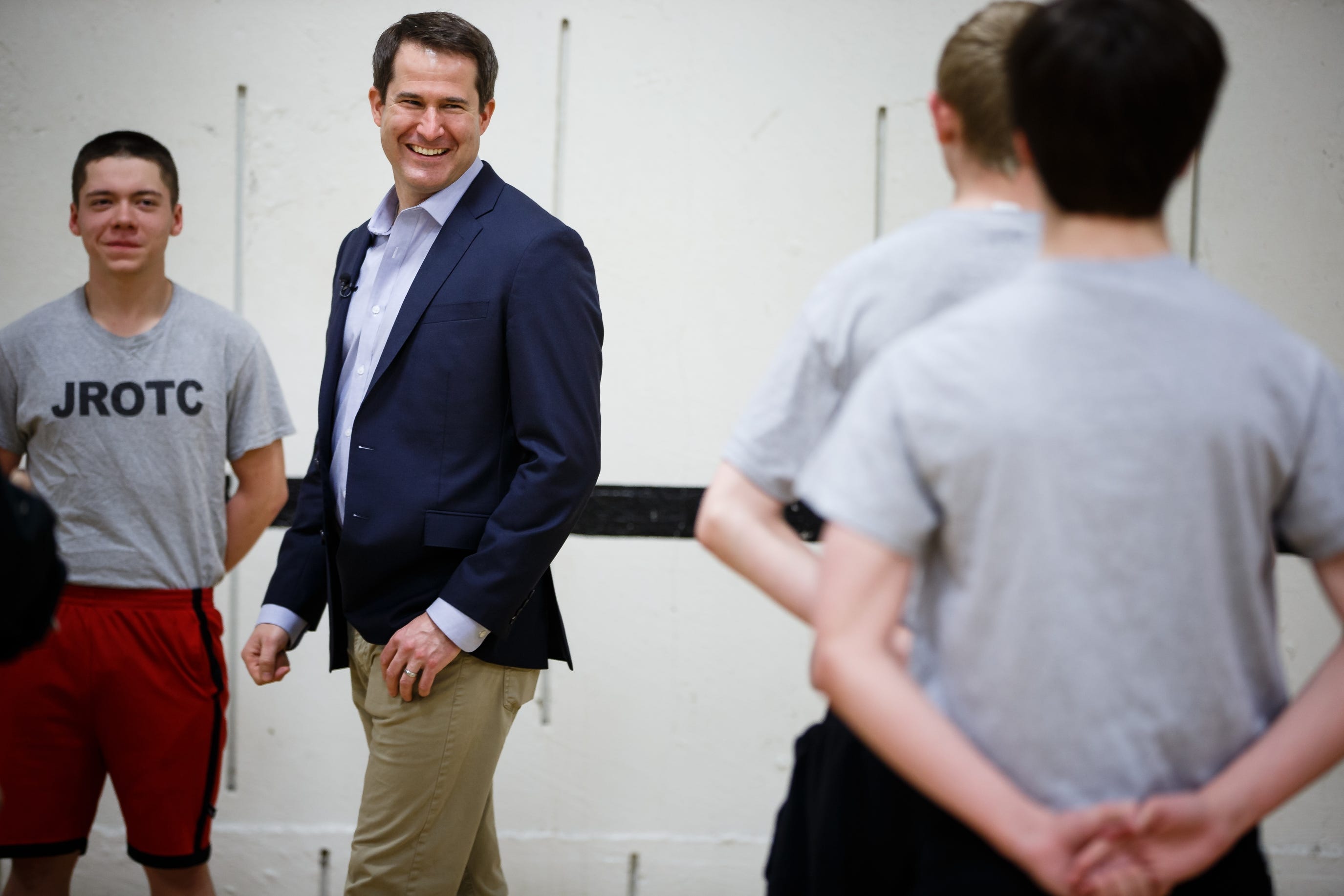 Iowa Caucuses 2020 Moulton Pitches Military Service Green Jobs To Iowa Students