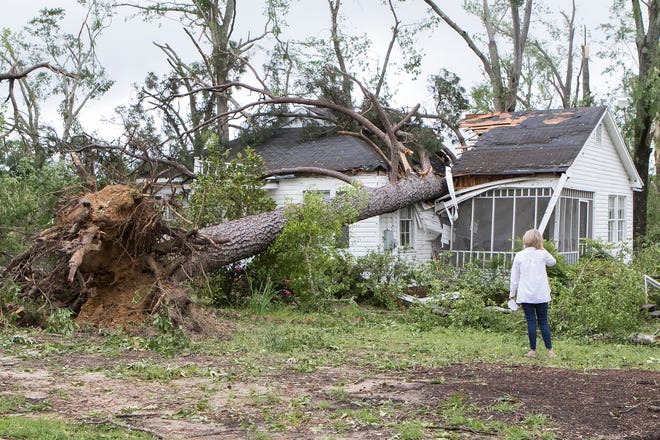 An early morning storm passed through Ruston, Louisiana on April 25, 2019, causing damage and two fatalities.