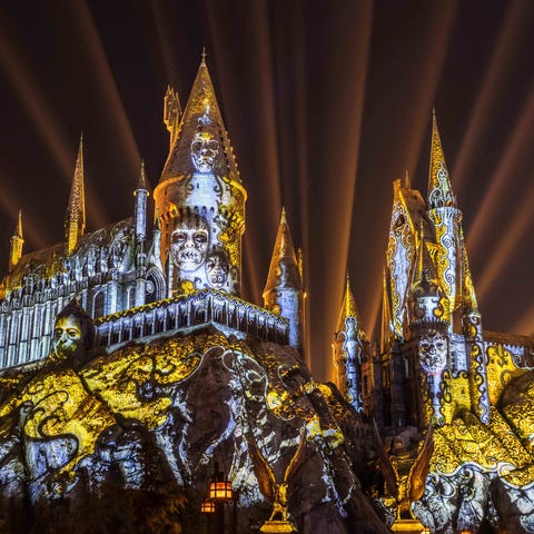 The Dark Arts at Hogwarts Castle Light Projection...