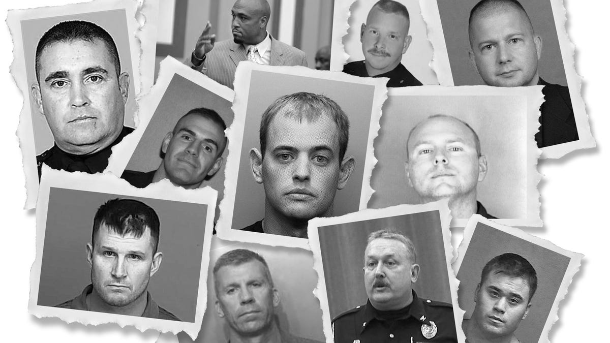 Some of the more than 30,000 law enforcement officers who have lost their state certification.