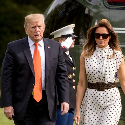 President Donald Trump and first lady Melania...