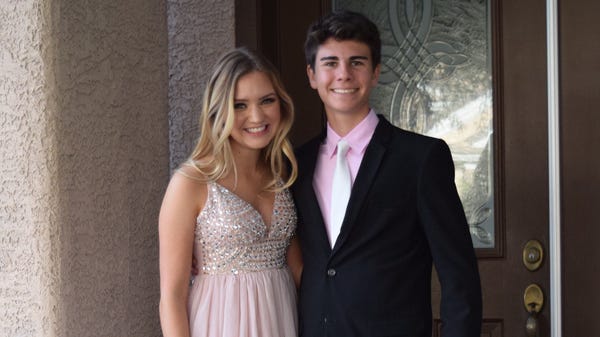 Hannah Masluk and Austin Mousa went to prom...