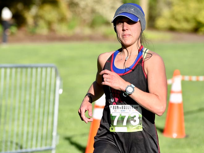 Ashley Thomasey was top woman and second overall runner at Saturday's Park to Park Half Marathon, which started in Stuarts Draft and finished at Waynesboro's Ridgeview Park.