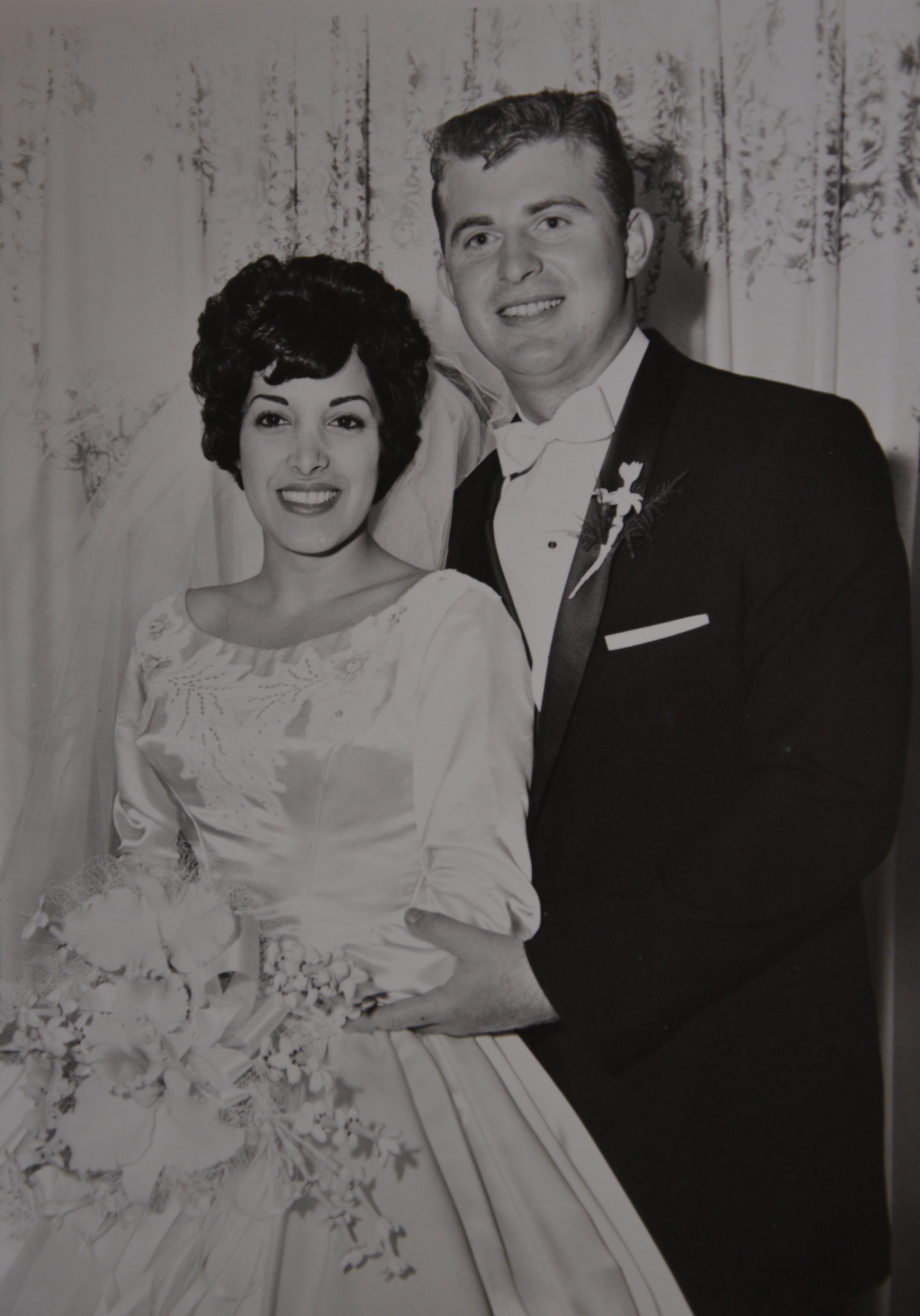 Margo and Anthony Vespa are pictured on their wedding day in 1960. The two were married for just short of 55 years before Margo's death in September 2015.