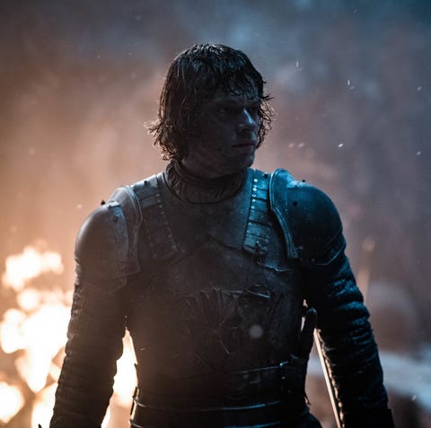 Theon Greyjoy (Alfie Allen) does his best to...