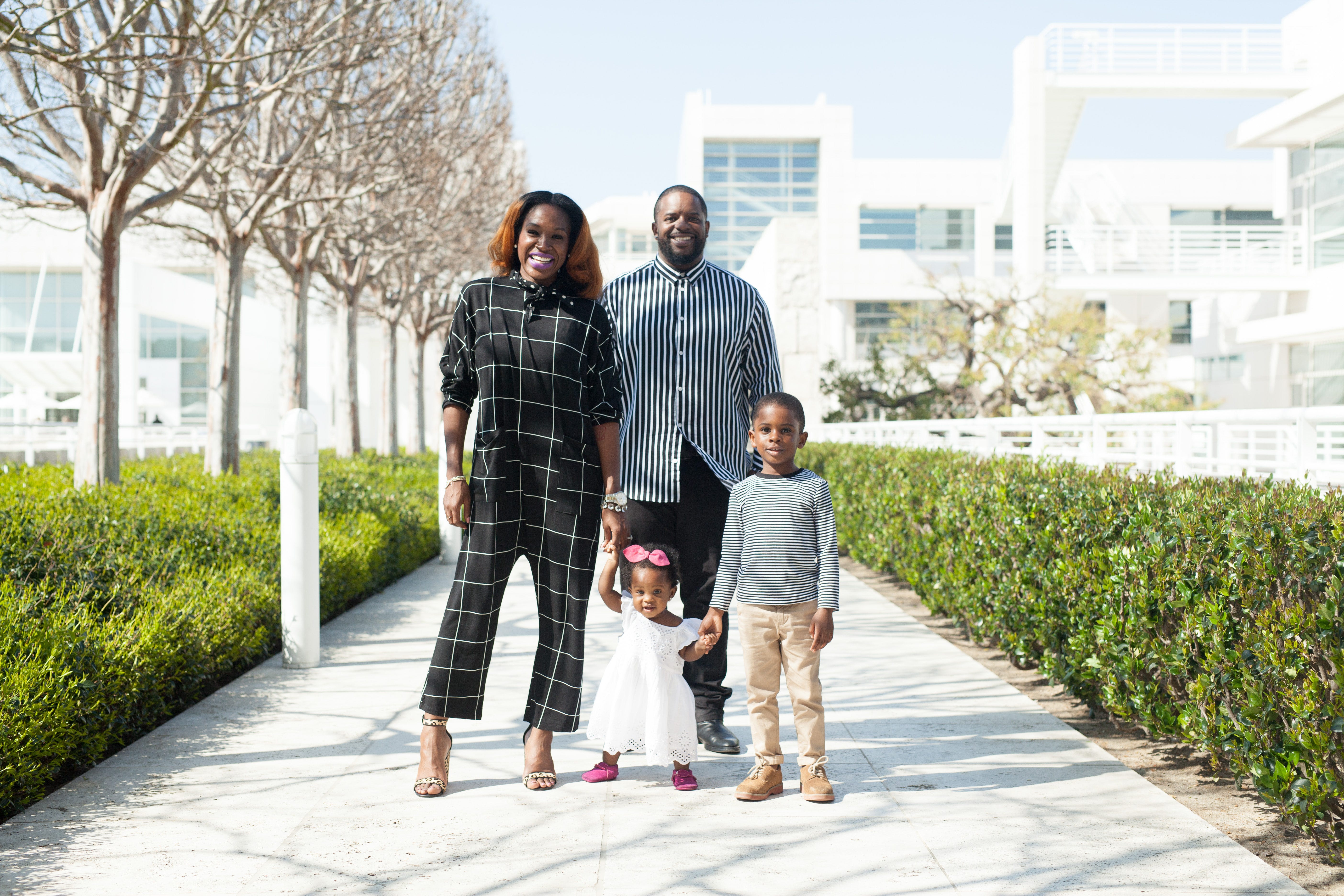 Amber Aaron Mosley with her husband and two kids.