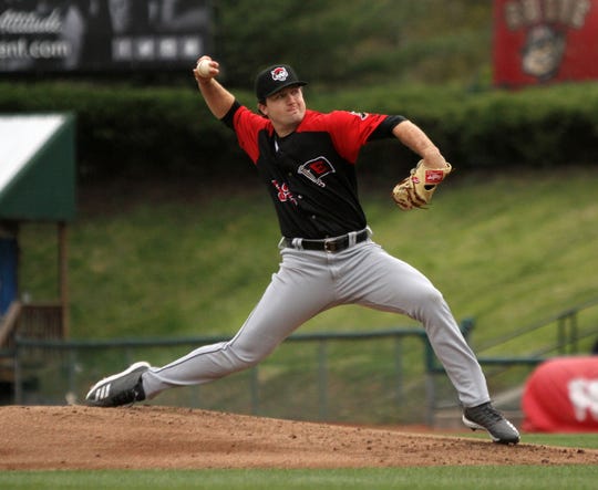Casey Mize plays in his debut with Double-A Erie SeaWolves on Monday, April 29, 2019 in Altoona, Pennsylvania.