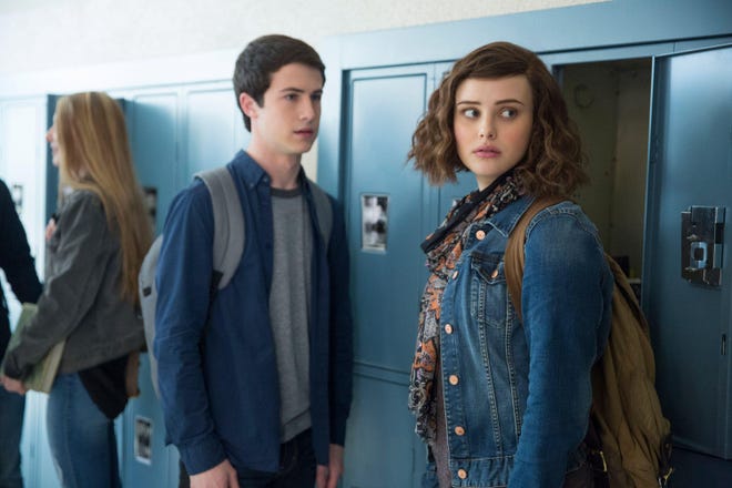Dylan Minnette and Katherine Langford in "13 Reasons Why."