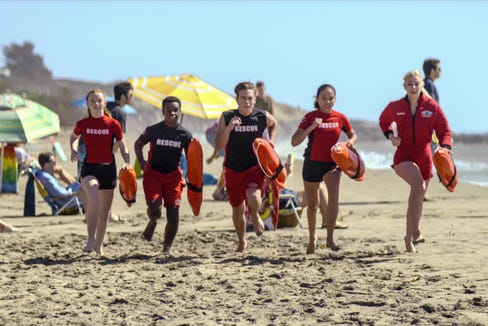 A rag tag team of junior lifeguards compete against snoba for the top tower in this Netflix original, premiering May 13.