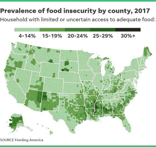 Food insecurity: 1 in 8 in Middle Tennessee struggle with hunger