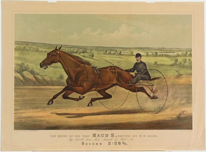 Maud S, the "Queen of the Turf," was a record-setting trotting race horse in the 1880s. She trained and quartered at Chester Park in what is now Spring Grove Village.