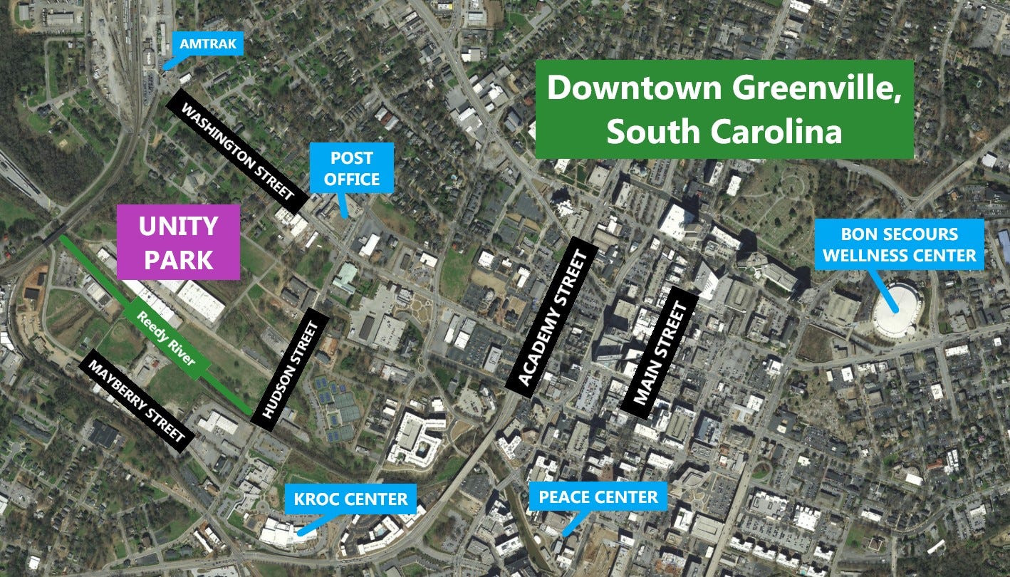 unity park greenville sc map unity park greenville sc map