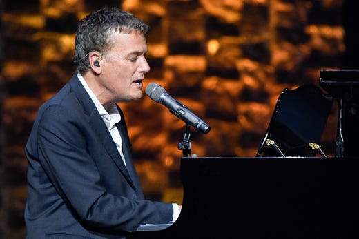 Michael W. Smith performs during the 35 Years of Friends: Celebrating the Music of Michael W. Smith concert at Bridgestone Arena in Nashville, Tenn., Tuesday, April 30, 2019.