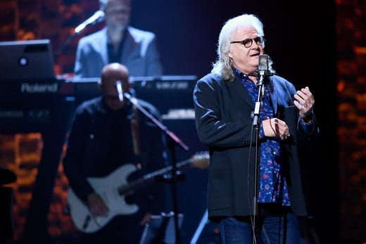 Ricky Skaggs performs during the 35 Years of Friends: Celebrating the Music of Michael W. Smith concert at Bridgestone Arena in Nashville, Tenn., Tuesday, April 30, 2019.