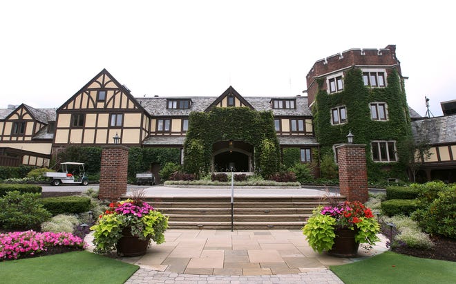 The clubhouse at Oak Hill Country Club, site of the 2019 Senior PGA Championship.