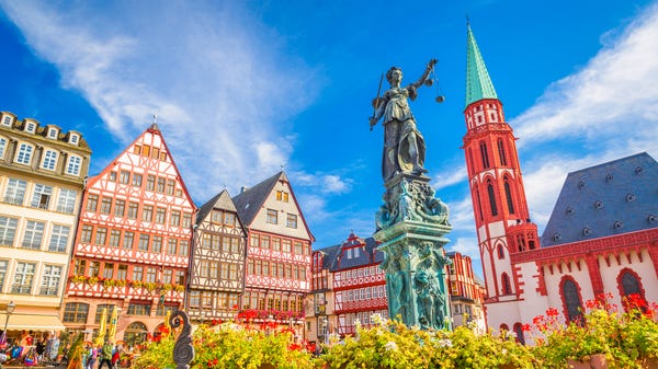 The Altstadt in Frankfurt, Germany: After the...