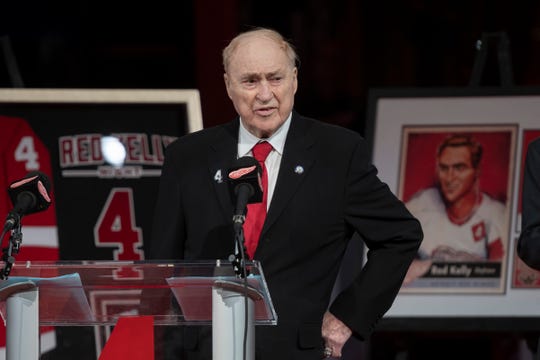 Red Kelly, whose No. 4 was raised to the rafters in February at Little Caesars Arena, passed away Thursday in Toronto at the age of 91.