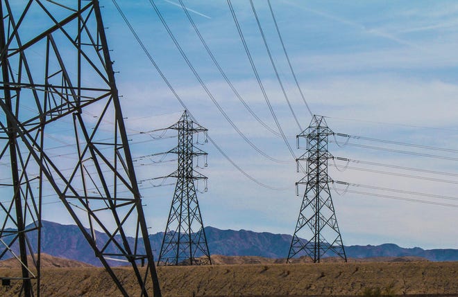 The Imperial Irrigation District's Path 42 power lines run from a substation in the eastern Coachella Valley to a Southern California Edison substation in the west valley.