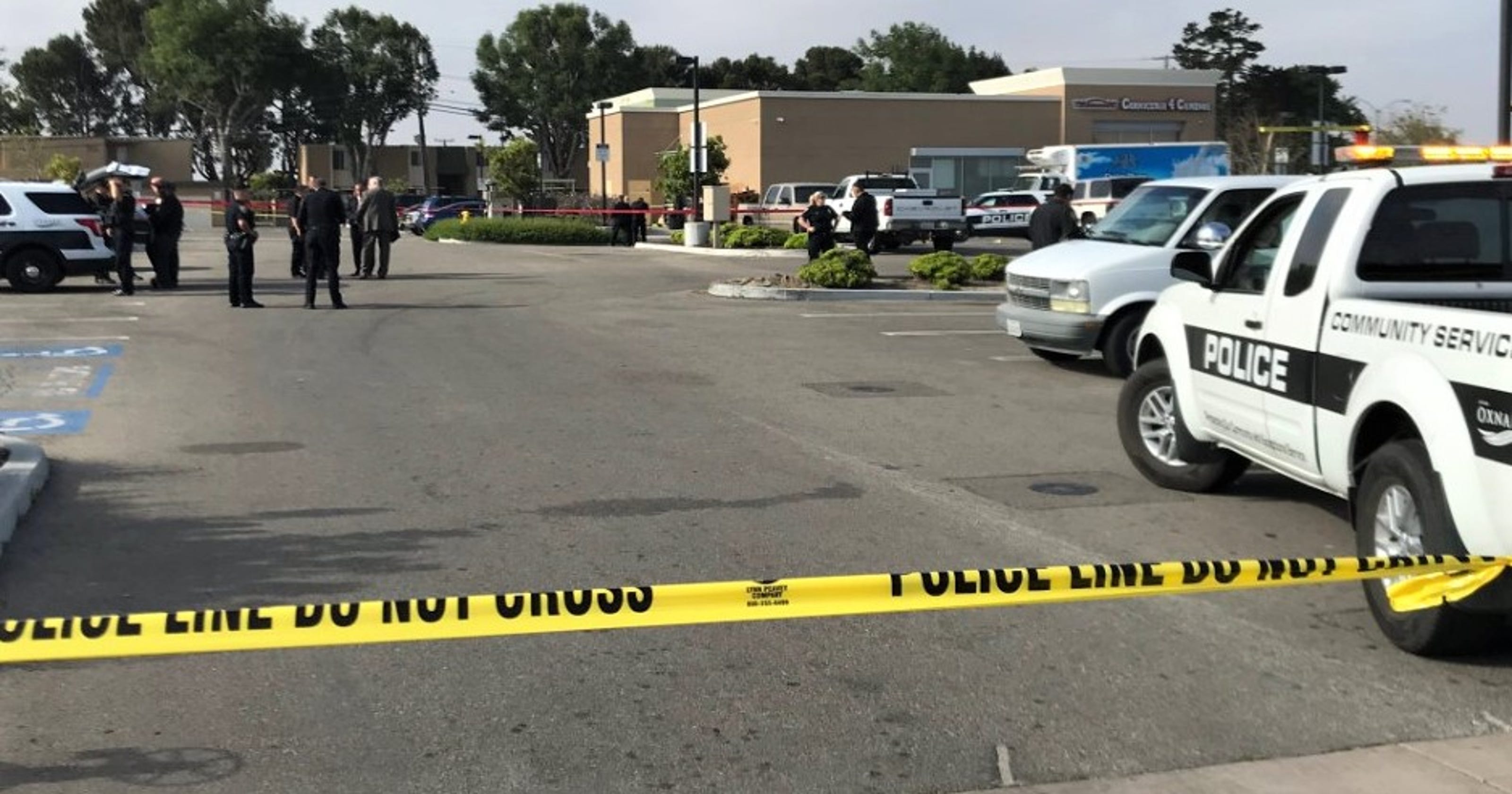 Scenes from the site of Oxnard shooting