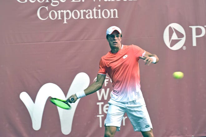 Dmitry Popko, a member of the Kazakhstan Davis Cup team, was devastating in his semifinal win Saturday, May 4, 2019 over Paul Oosterbaan of the USA.