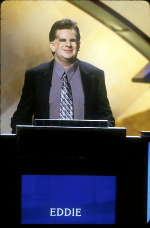 USA TODAY sportswriter Eddie Timanus appears as a contestant on Jeopardy in 2000.