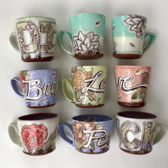 Janelle Song, a Beverly Hills ceramic artist, makes mugs, platters, flowers and more.