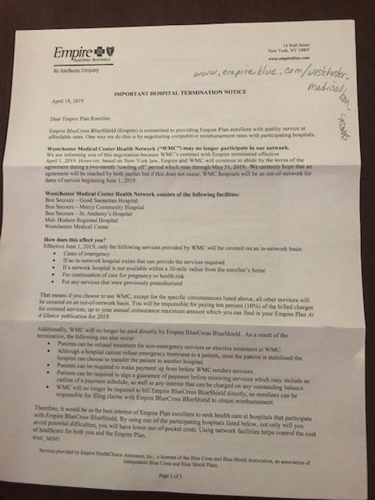 Westchester Medical Center, Hudson Valley hospitals may leave Anthem