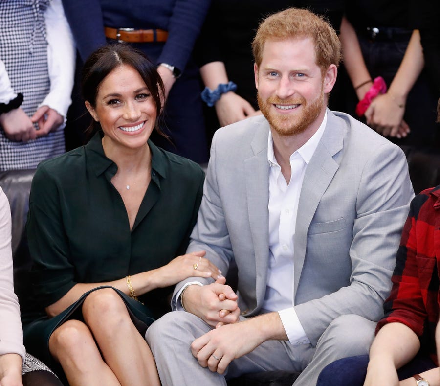 Prince Harry and Duchess Meghan, pictured on Oct. 3, 2018 in Peacehaven, United Kingdom.