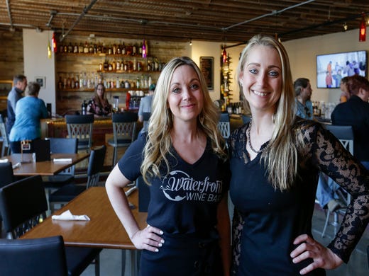 Sisters Rachel Beck and Megan Lausen at the Waterfront Wine Bar Saturday, May 4, 2019, in Manitowoc, Wis. The sisters opened the first riverfront establishment in Manitowoc. Joshua Clark/USA TODAY NETWORK-Wisconsin
