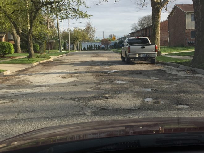 This stretch of Dewey Street in Plymouth is screaming for some work.