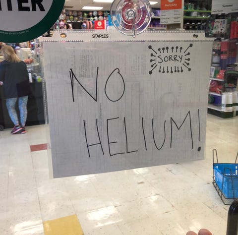 Party City in Elsmere was out of helium this...
