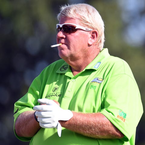 John Daly will be the first player to ride a cart...