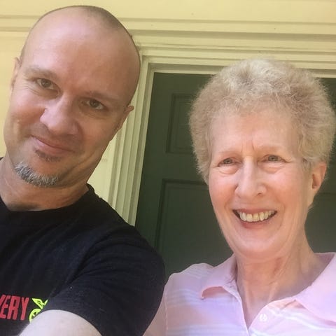 Gregg Doyel with his mom.