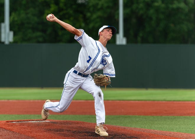 Dustin Hernandez on the mound as Northside Christian takes on Family Community in the Div V Semi Final game of the LHSAA State Baseball Championship. Wednesday, May 8, 2019.