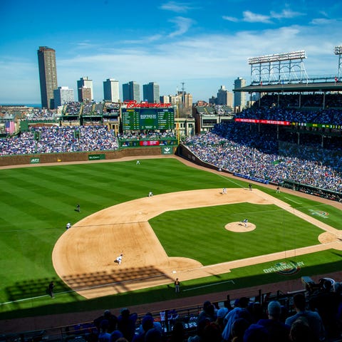 A view of Wrigley Field.