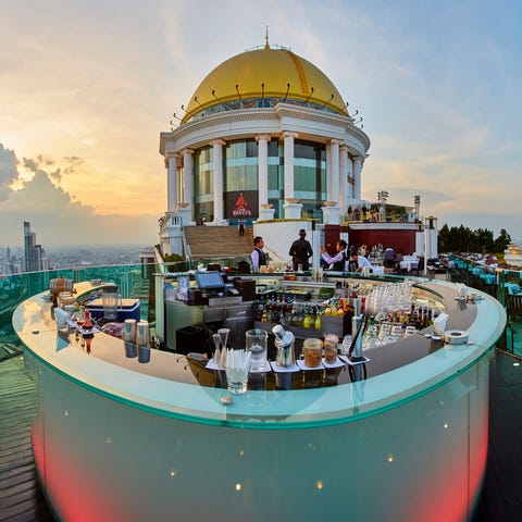 Lebua at State Tower in Bangkok is well-known for...