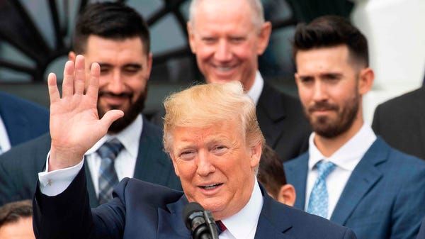 Donald Trump welcomed the 2018 World Series...