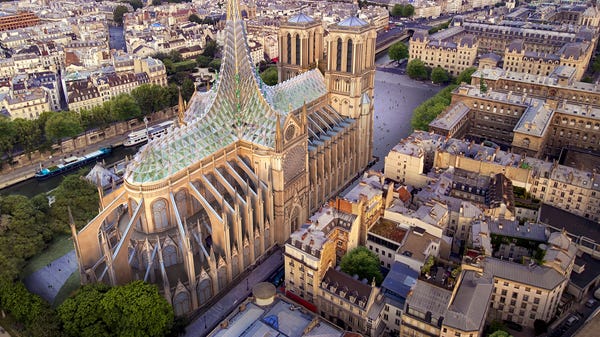 This is a concept of the Notre Dame cathedral  by...