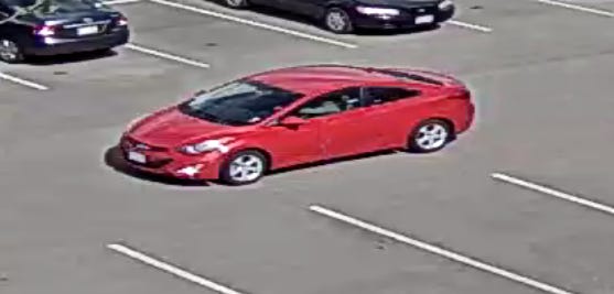 Colorado State University police say the man driving this car is suspected of exposing himself to three females Saturday near Moby Arena in Fort Collins.