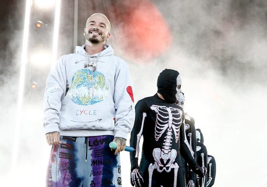 J Balvin performs at SOMETHING IN THE WATER on April 27, 2019 in Virginia Beach City.