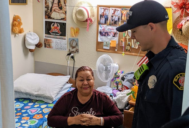 On Sunday, Salinas firefighters helped deliver Mother's Day flowersflowers to senior women living in long-term care facilities.