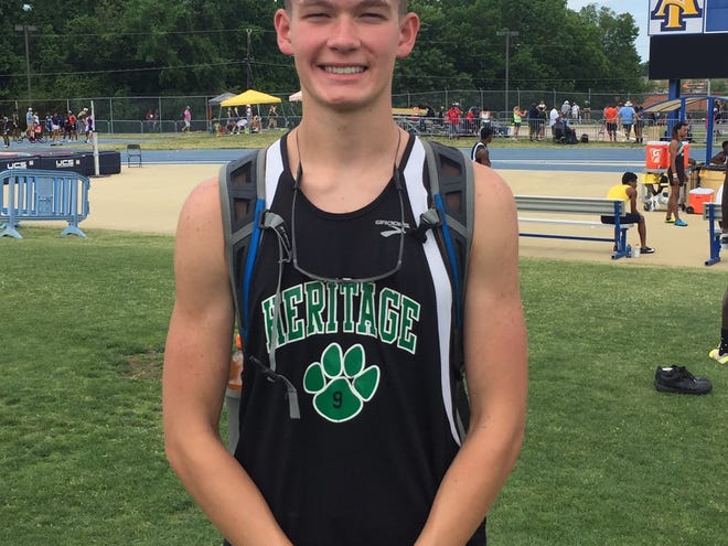 Mountain Heritage's Levi Higgins finished second in the NCHSAA 2A high jump on May 17